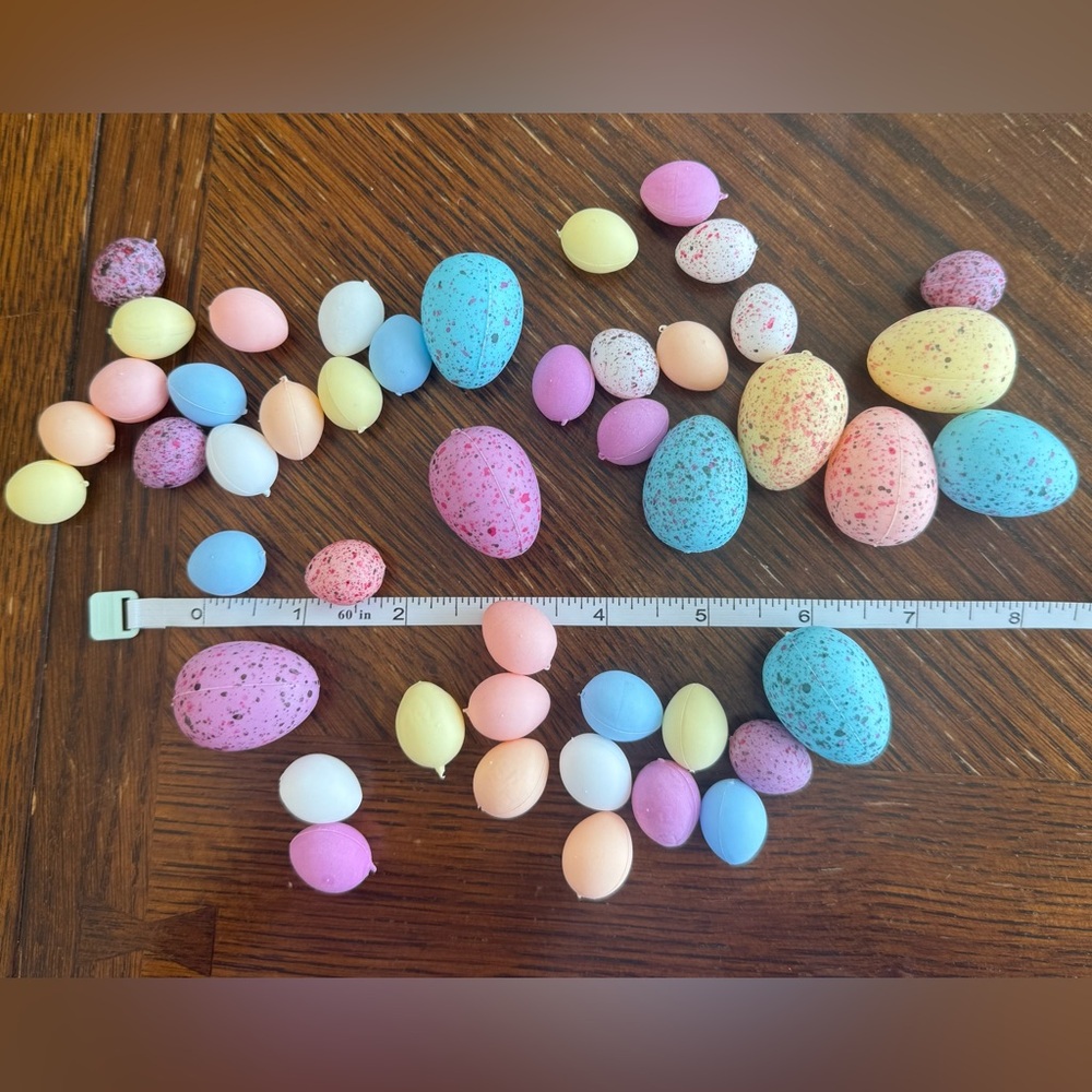 Lot of vintage crafting Easter eggs borealis, felt, plastic, spring colors - Picture 6 of 8